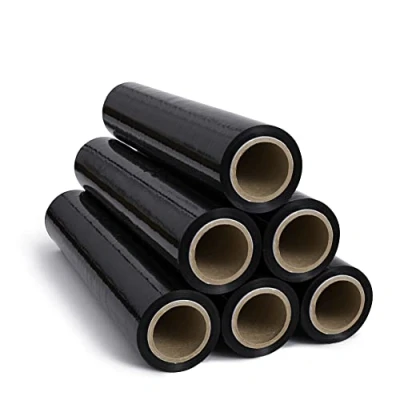 Afbeelding van RAGO® Set van 6 rollen meubelfolie Zwart 130 m Rol handrekfolie Handfolie Verpakkingsmateriaal (7,5 x 7,5 40 cm) 0,9 kg Lengte