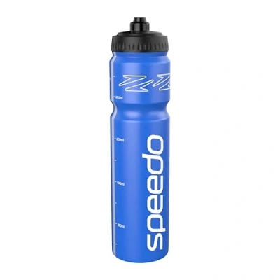 Image de Speedo Bouteille d&#039;eau de 1 litre Design ergonomique, Bondi bleu/blanc, taille unique