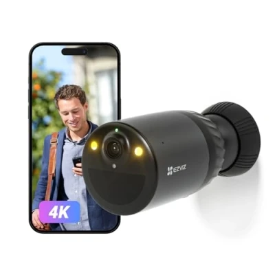 Image de Caméra de Surveillance EZVIZ CS BC1C Extérieure WiFi Sans Fil Amazon Alexa Vision Nocturne Détection Personne Noir