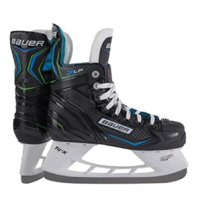 Afbeelding van Bauer Ijshockeyschaatsen X lp Junior Polycarbonaat Zwart/wit Maat 23,5