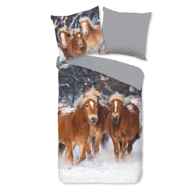 Afbeelding van Good Morning, beddengoed voor kinderen, Omkeerbaar &quot;Happy Horses