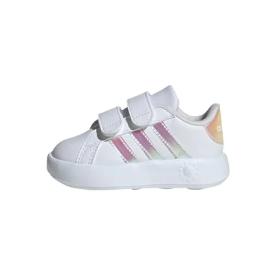 Afbeelding van adidas Grand Court 2.0 Shoes Kids tennisschoenen, uniseks, kinderen, Cloud White / Iridescent Grey Two