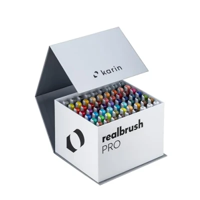 Afbeelding van Karin Realbrush PRO Mega Box 60 kleuren + 3 blenders