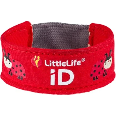 Afbeelding van LittleLife Veiligheidsarmband voor kinderen met identiteitskaarten noodcontacten of medische informatie, lieveheersbeestje