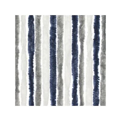 Afbeelding van Travellife Chenille Grijs/wit/blauw 56x185cm