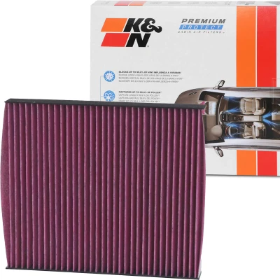 Afbeelding van K&amp;N Filters DVF5002 Interieurfilter Carbon filter 248 32 Vierkant VOLKSWAGEN: Polo V Hatchback, IV Fox SEAT: Ibiza 4