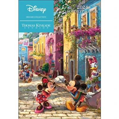Afbeelding van Disney Dreams Collection by Thomas Kinkade Studios: 12 Month 2024 Monthly Pocket Planner Calendar