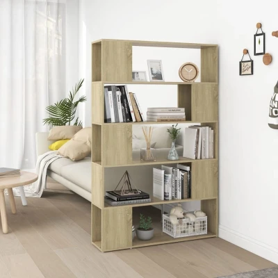 Afbeelding van Boekenkast/kamerscherm 100x24x155 cm spaanplaat sonoma eiken