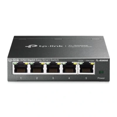 Afbeelding van TP Link TL SG605E Gigabit Easy Smart Managed netwerkschakelaar met vijf poorten (plug and play, metalen behuizing, QoS, IGMP snooping, VLAN, centraal beheer, energiebesparend)