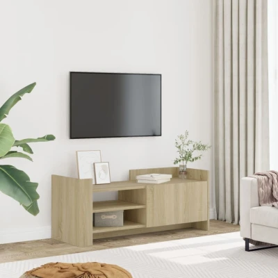 Afbeelding van Tv meubel 100x35x40 cm bewerkt hout sonoma eikenkleurig