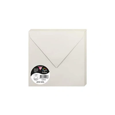 Afbeelding van Clairefontaine 5953C, verpakking met 20 enveloppen, vierkant, 16,5 x cm, 120 g/m², kleur: parelgrijs, uitnodiging voor evenementen en overeenkomst, Pollen serie, glad papier van hoge kwaliteit