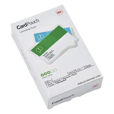 Image de Gbc 3743155 pack de 100 pochettes brillantes format carte 83 x 119 mm 2 125 microns
