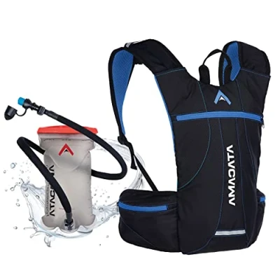 Afbeelding van Atacama waterzak hydratatie pack fietsrugzak 2L met blaas Drinkzak wandelrugzak waterfles Drinksysteem rugzak voor wandelen waterdichte reflecterende lichtgewicht