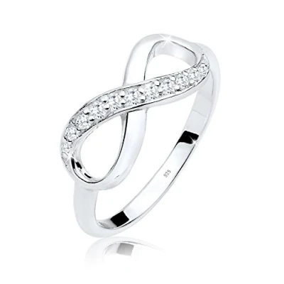 Afbeelding van Elli Infinity Ring, Dames, Maat: 54, Silberfarben