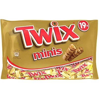 Afbeelding van TWIX Minis chocoladerepen met melk, karamel en koekjes 19 minirepen 403g