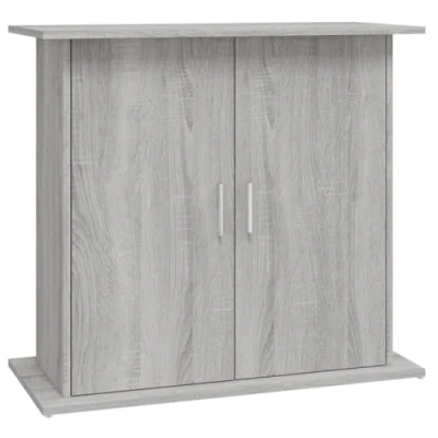 Afbeelding van Aquariumstandaard 81x36x73 cm bewerkt hout grijs sonoma eiken