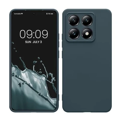 Afbeelding van kwmobile telefoonhoesje geschikt voor Xiaomi 14T Hoesje smartphone Precisie camera uitsnede In leisteen