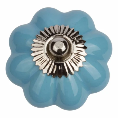 Afbeelding van Good in Style Meubelknop 40mm bloem blauw