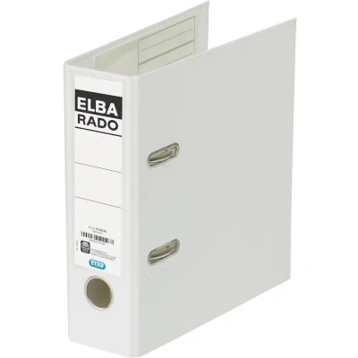 Afbeelding van Elba Rado Plast ordner voor ft A5 staand, wit, rug van 7,5 cm