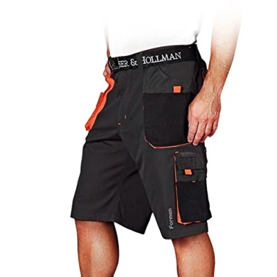 Afbeelding van Leber&amp;Hollman Leber &amp; Hollman LH FMN TS korte werkbroek voor heren, 65% polyester, 35% katoen, 270 g/m², broek met multifunctionele zakken, gesp en sleutelhaak