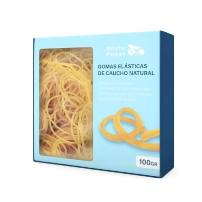 Image de RAYLU PAPER Élastiques en caoutchouc 100% naturel Bandes élastiques de papeterie résistantes et réutilisables pour le bureau la maison (60 Ø x 2 mm, 100 g)