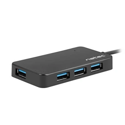 Afbeelding van Hub USB Natec Moth Zwart Multicolour