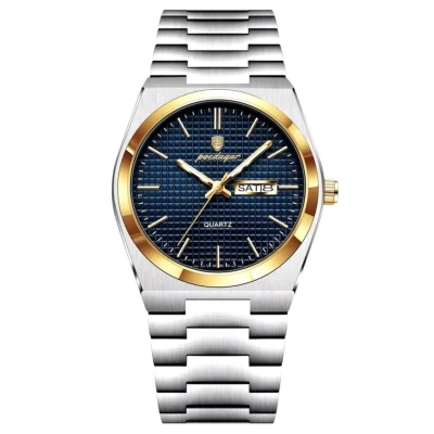 Afbeelding van Poedagar Herenhorloge Goud Blauw (incl. Luxe Doos)