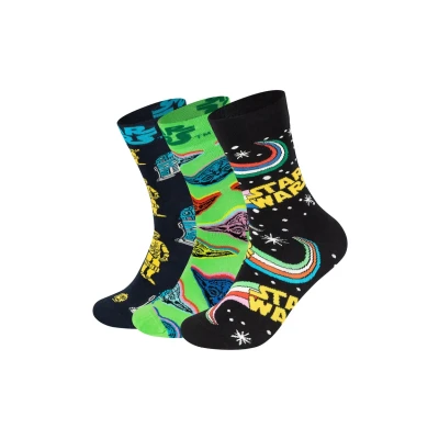 Afbeelding van Happy Socks STAR WARS 3 PACK GIFT Unisex SET Sokken, Maat: 41 46, Black