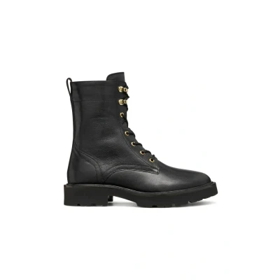 Afbeelding van Geox Norize Enkellaarsjes met plateauzool, Dames, Maat: 36, Black Schoenen