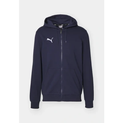 Afbeelding van Puma Teamgoal Casuals Hooded Jacket Sweater met rits, Heren, Maat: Medium, Navy/white