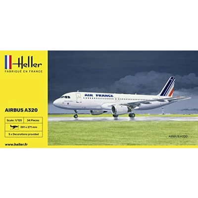 Afbeelding van 1:125 Heller 80448 A 320 AF Plane Plastic Modelbouwpakket
