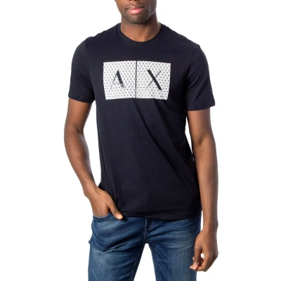 Afbeelding van Armani Exchange Donkerblauw T shirt Met Logo L