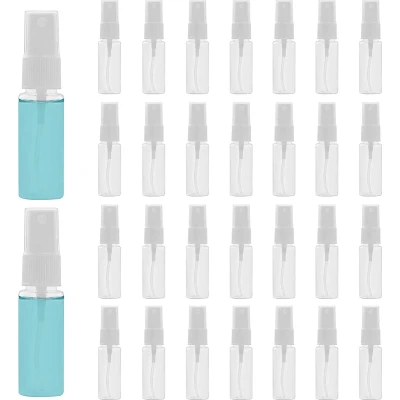 Afbeelding van Belle Vous Mini 20ml Verstuiver Spray Flesjes (30 pak) Fijne Mist met Doppen Navulbaar Anti Lek Plastic Fles Voor Schoonmaken, Parfums, Essentiele Oliën Reisformaat