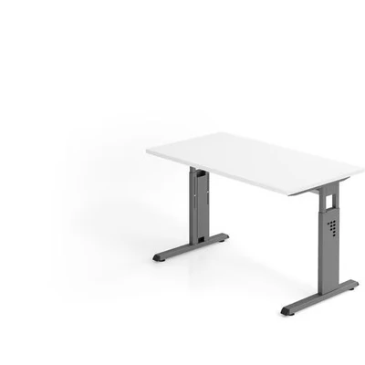 Afbeelding van MEGA 612 G Bureau Tafelhoogte I In hoogte verstelbaar Wit/Grafiet 120 x 67