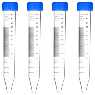 Afbeelding van stonylab micro Sapcentrifugebuizen, transparante kunststof met schaal van polypropyleen, 15 ml, kliksluiting, laboratoriumbuizen voor centrifugaal, buizen (15 50 stuks)