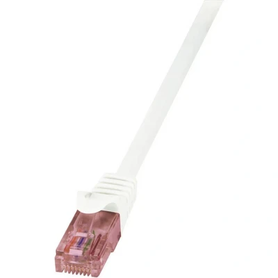 Afbeelding van LogiLink CQ2081U RJ45 Netwerkkabel, patchkabel CAT 6 U/UTP 7.50 m Wit Vlambestendig, Snagless 1 stuk(s)