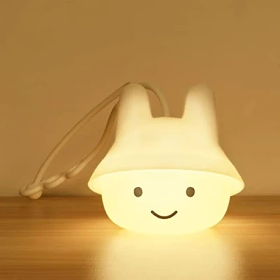 Afbeelding van Vicloon nachtlampje voor kinderen, siliconen lamp, 9 kleuren, oplaadbaar via USB, kan tijdgestuurd worden, decoratieve lamp decoratie, Kerstmis, slaapkamer,