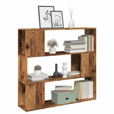 Afbeelding van vidaXL Boekenkast/kamerscherm 100x24x94 cm oud houtkleurig