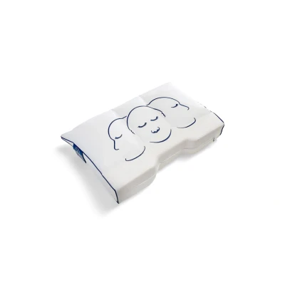 Afbeelding van Silvana Support Blauw synthetisch medium stevig hoofdkussen 50x70 cm Wit