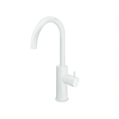 Afbeelding van Waterevolution Flow wastafelkraan hoog model mat wit T1121FBR