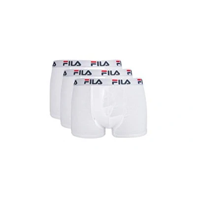 Afbeelding van FILA Heren Basic Boxershorts 3 Pack Maat L Wit