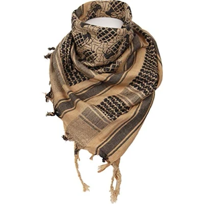 Afbeelding van Mil Tec Shemagh uniseks halsdoek, coyote/zwart, eenheidsmaat