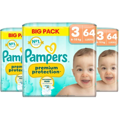Afbeelding van Pampers Premium Protection Maat 3 Maandbox 192 Stuks 6 10 kg