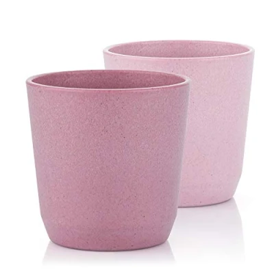 Afbeelding van reer Growing Mokken, set van 2 duurzaam servies voor kinderen, roze, duurzame grondstoffen zonder melamine, 1 stuk