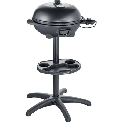 Afbeelding van Severin PG 8541 Staande grill Elektrisch Kogelbarbecue, Thermometer in deksel Grilloppervlak (diameter)=410 mm Zwart