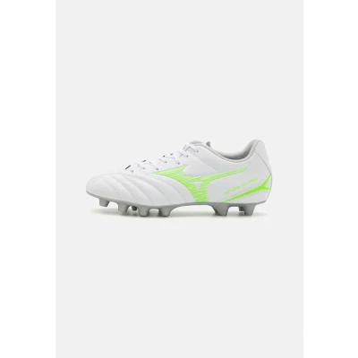Afbeelding van Mizuno Monarcida NEO III Select Voetbalschoenen met kunststof noppen, Heren, Maat: 42.5, White/neon green Hoogwaardig imitatieleer