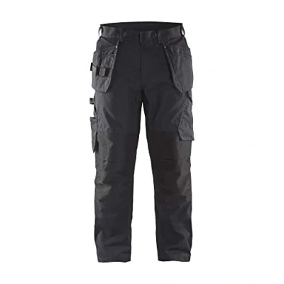 Afbeelding van Blaklader Service werkbroek met stretch en spijkerzakken 1496 1330 Zwart/Rood D84
