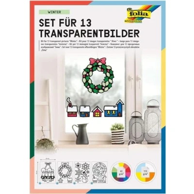 Afbeelding van folia 23822 13 transparante afbeeldingen voor raamknutselen en hangers bomen struiken