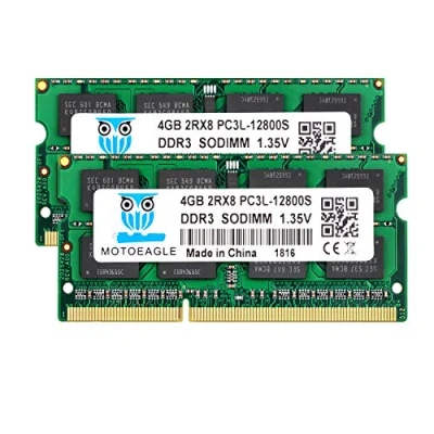 Afbeelding van 8 GB (2 x 4 GB) DDR3L 1600 SODIMM PC3 PC3L 12800S 4GB 204Pin 2Rx8 DDR3 1600MHz Ongebufferde Non ECC 1.35V CL11 Dual Rank