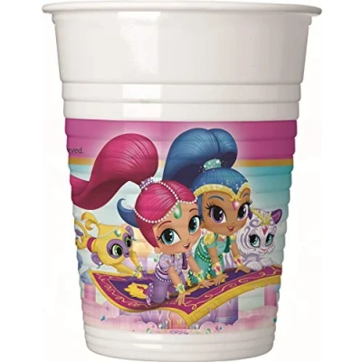 Afbeelding van Procos Feestbekers Shimmer &amp; Shine 200 Ml Wit 8 Stuks